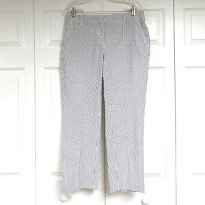 Liz Claiborne 8 Sloane Ankle Pants Seersucker Stripe